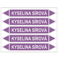 Značení potrubí, kyselina sírová